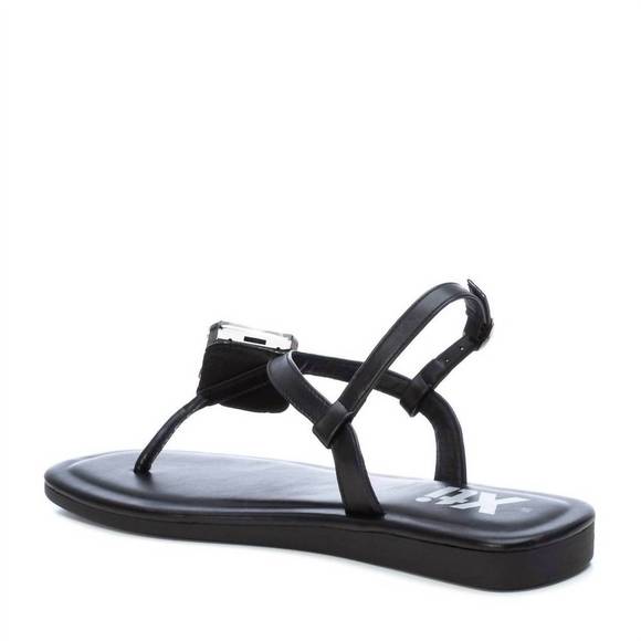 NEW XTI women's flat sandals in black - Picture 3 of 4